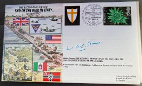 WW2 Maj Gen Sir George Burns signed JS/50/45/7 The Beginning of the End of the War in Italy 10 Apr