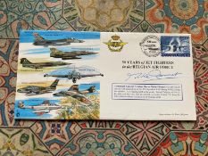 RAF Flown Lt Gen Baron Michel Donnet signed 50 years of Jet Fighters in the Belgian Air Force signed