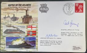 WW2 Lt Cmdr HJ Instance and Chief PO J.H. Youngs signed JS/50/39/2 Battle of the Atlantic 7 Sep - 14