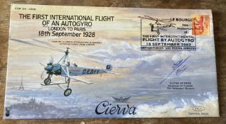 RAF The First International Flight of an Autogyro London to Paris 18 Sept 1928 COF 24 - 1928 cover