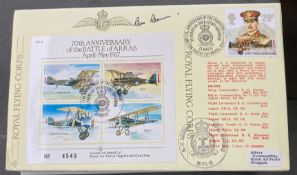 RAF WW2 Sqn Ldr GH Ben Bennions DFC signed JSF 5 70th ann of the Battle of Arras April-May 1917