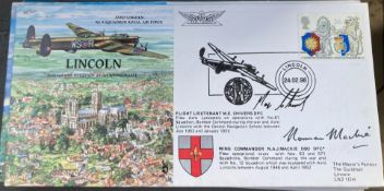 RAF Flt Lt M.E. Chivers and Wg Cdr N.A.J. Mackie signed RAF(PandP)7 Lincoln - Avro Lincoln 9 sqn RAF
