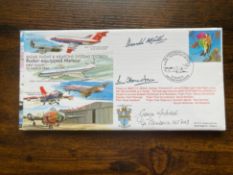 RAF Flown Donald McCallum, Len Houston and George McIntosh signed 55th ann Radar-equipped meteor (