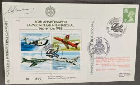 RAF WW2 Wg Cmdr George Unwin DSO DFM signed JSF 25 40th ann of Farnborough International Sept 1988