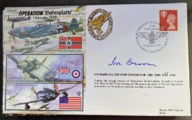 WW2 Air Marshal Sir Ivor Broom signed JS/50/45/1 Operation 'Bodenplatte' 1 Jan 1945 WW2 FDC. PM 50th