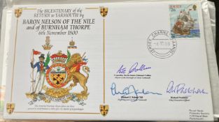 Royal Navy Cllr Bertie J.E. Collins, Michael G. Falcon CBE and Richard Packham signed RNSC(7)6
