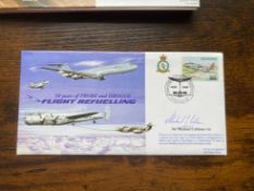 Sir Michael Cobham CBE signed cover RAF Flown 50 years of Probe and Drogue Flight Refuelling JS(CC)
