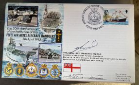 Royal Navy WW2 PO (AH1) Ian Beard signed RNSC(6)3 50th ann of the Institution of the Fleet Air Arm's