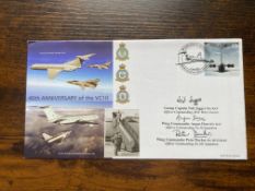 RAF Flown Neil Jagger, Angus Deans and Peter Docker signed 40th ann of the Vickers VC10 2 May 2002