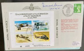 RAF WW2 Grp Capt F.B. Desmond Sheen signed JSF 7 72nd ann of the Formation of No72 Sqn 4 July 1989