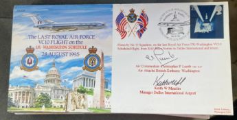 RAF Air Cmdre Christopher P Lumb and Keith W Meurlin signed JS(CC)8 The Last RAF VC10 Flight on
