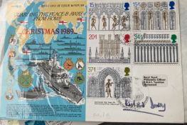 Royal Navy Cmdr Richard M Davey HMS Arrow signed RNSC(5) 20 Guarding the Peace and away from home