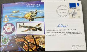 WW2 Battle of Britain Sqn Ldr Charlton Haw DFC DFM signed RAFA 17 The Night Blitz 1-31 Oct 1940 FDC.