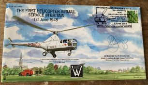 RAF 56th anniv The First Helicopter Airmail Service in Britain 1 June 1948 cover signed Brigadier