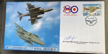 RAF Air Chief Marshal Sir Christopher Foxley-Norris signed JS(CC)41 RAF 80(1) 80th ann of the RAF