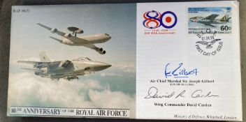 RAF Air Chief Marshal Sir Joseph Gilbert and Wg Cdr David Carden signed JS(CC)45 RAF 80(5) 80th