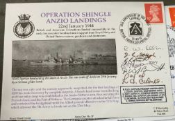 Royal Navy WW2 R Ellis, J Joseph, G Smith, C Thomas, D Brownhill and L Turner survivors signed HMS