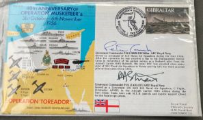Royal Navy Lt Cdr P.M. Lamb DSC and Lt Cdr P.H. Jan Stuart signed RNSC(6)19 40th ann of Operation
