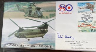 RAF Marshal of the RAF Sir Peter Harding signed JS(CC)47 RAF 80(7) 80th ann of the RAF 01.04.98