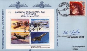 RAF WW2 Sub Lt Victor S Lowden DSC signed JSF 22 Battle of Britain Open Day Leuchars 18 Sept 1993
