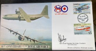 RAF Air Chief Marshal Sir John Cheshire signed JS(CC)46 RAF 80(6) 80th ann of the RAF 01.04.98 RAF