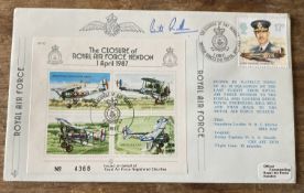 RAF The Closure of RAF Hendon 1 April 1987 32 sqn Gazelle Flown and signed by Crp Capt WSO Bill