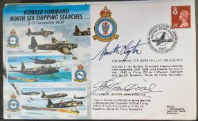 WW2 Sqn Ldr John Haskins and Air Marshal Sir Gareth Clayton KCB signed JS/50/39/4 Bomber Command