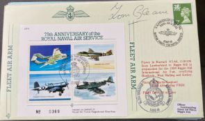 RAF WW2 Grp Capt Tom Gleave CBE signed JSF 6 75th ann of the Royal Naval Air Service 17 Jun 89 WW1