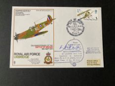 Keith Park (1892-1975) signed Battle of Britain 31st Anniversary FDC. RAF Uxbridge Spitfire flown