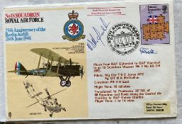 Rare 18 sqn signed cover, Damaged by Water variety. Flown and signed by 2 crew members.26 Jun 73