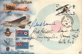 WW2 Battle of Britain aces, Victoria Cross winners rare multiple signed FDC. Roland Beamont, Bill