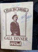 Billy Connolly signed 1980 Programme Gala Dinner Menu celebrating the poet William McGonnagall. Also
