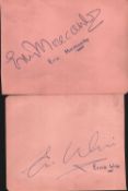 Comic Legends Eric Morecambe & Ernest Wise signed Albums pages 5.5 x 4/5x4 inch pages Eric Morecambe