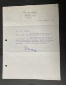 Sir Hugh Dowding Battle of Britain WW2 RAF signed letter 1969 RARE, original signed letter on his