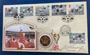 Sir Alf Ramsey 1966 World Cup manager signed Benham 1996 Football Coin FDC PNC. Sir Alfred Ernest