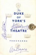 Dirk Bogarde Mai Zetterling Stephen Murray signed vintage Theatre programme, Duke of Yorks Theatre