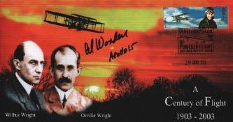 NASA Astronaut Col Al Worden, Apollo 15 CMP signed A Century of Flight cover. Alfred Merrill