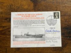 WW2. Odette Hallowes, Col Maurice J Buckmaster OBE and Brooks Richards Signed A Tribute to the S O E