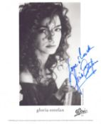 Gloria Estefan signed 10x8inch black and white photo,