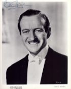 David Niven signed 10x8inch black and white photo.