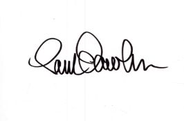 Pam Dawber signed 6x4inch white card.