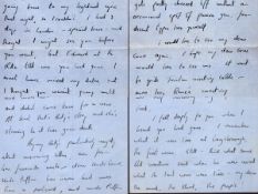 Terence Rattigan WW2 personal and amusing letter to Sir Frederick Ashton.