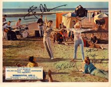 Cliff Richard, Hank Marvin and Susan Hampshire signed 10x8inch colour lobby card.