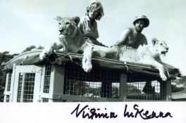 Virginia Mckenna signed 6x4inch black and white photo.