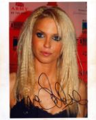 Sarah Harding of Girls Aloud signed 10x8inch colour photo.