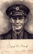 Mark W Clark - US General signed sketch