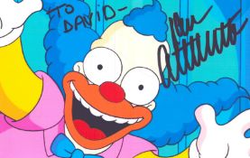 Dan Castellaneta signed 6x4inch colour Simpsons photo. Dedicated.
