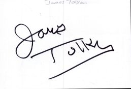 James Tolkan signed 6x4inch white card.