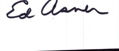 Ed Asner signed small card.