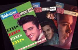 Valentine Pop Special Magazines Vol 2 - Elvis, Vol 4 - Elvis, Cliff, Adam & Vol 5 - Discs, TV, Jazz,
